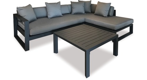 Willis 3-pce Chaise Outdoor Lounge Suite RHF Willis 3-pce Chaise Outdoor Lounge Suite RHF